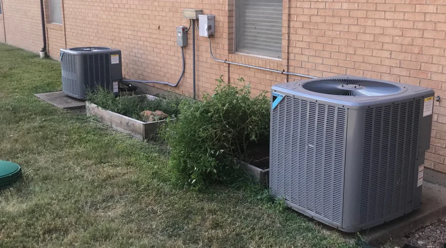 air conditioner units installed outdoors after ac replacement service fort worth tx